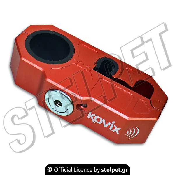 Κλειδαριά μανέτας με συναγερμό Kovix KHL-R κόκκινη
